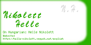 nikolett helle business card